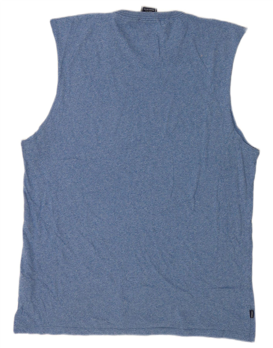 Superdry Herren-Trägershirt XL aus blau gefleckter Baumwolle
