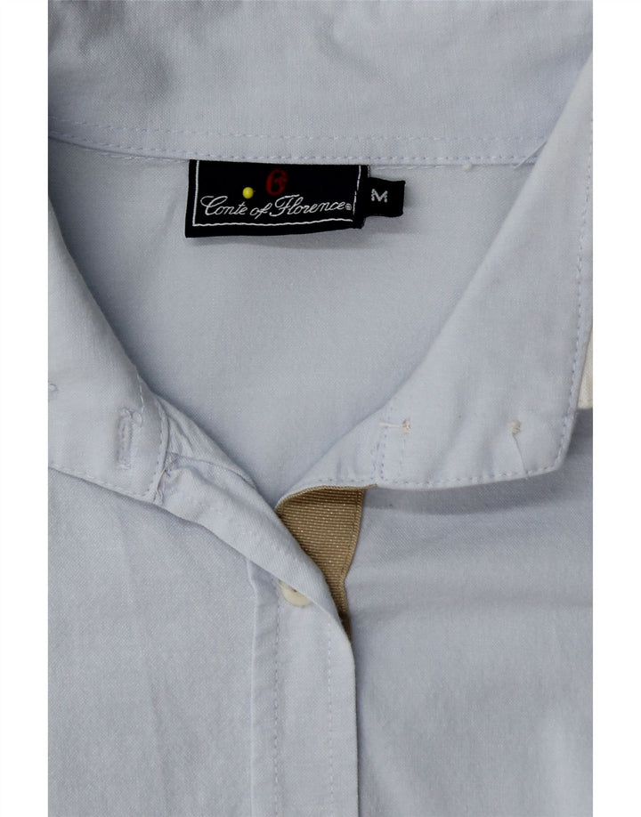 CONTE OF FLORENCE Damen-Hemd UK 12 aus mittelblauer Baumwolle