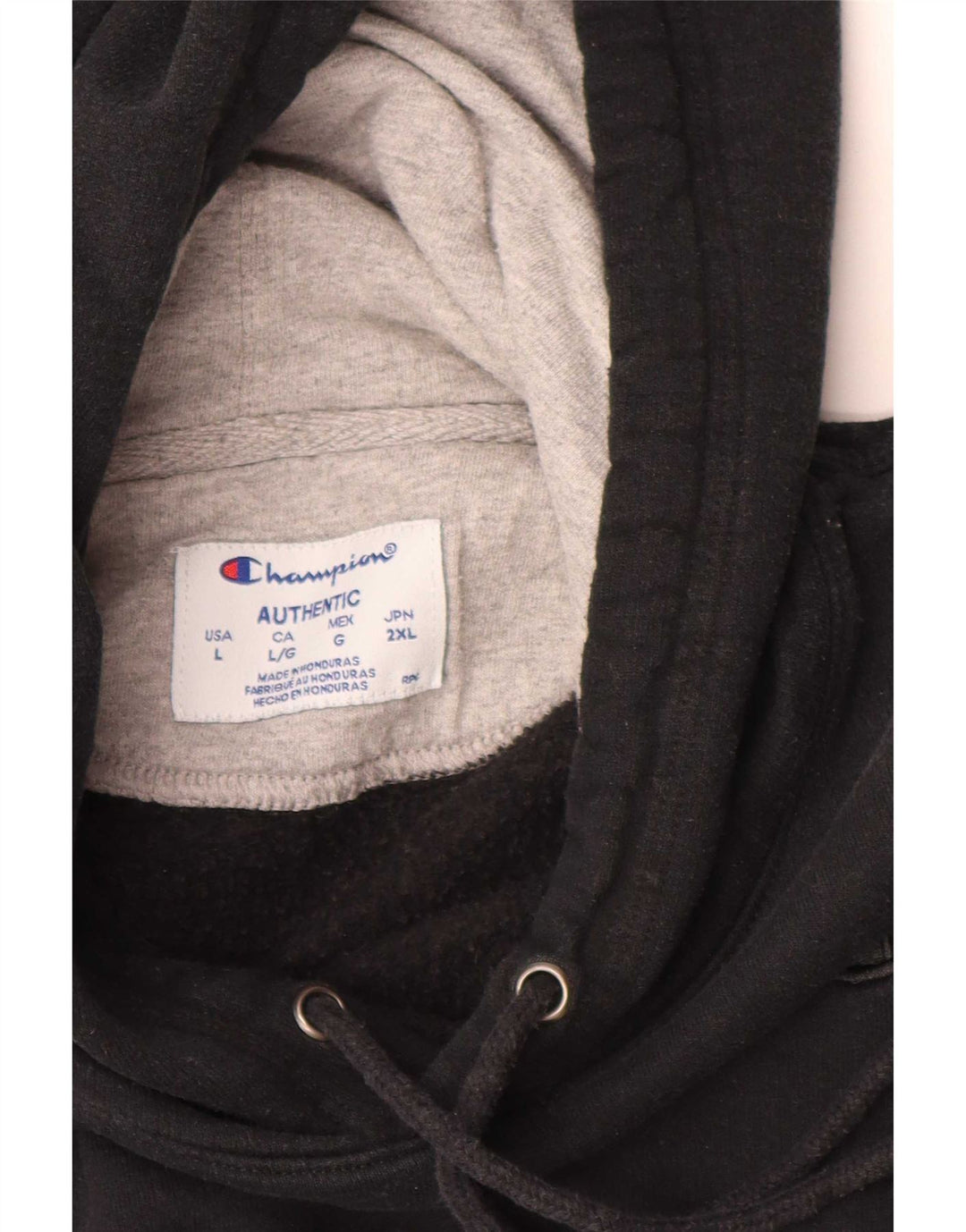 Champion Herren-Kapuzenpullover, groß, aus schwarzer Baumwolle