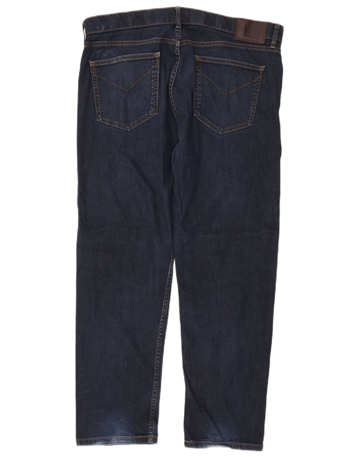 Marks & Spencer Herren Tapered Jeans W36 L29 Marineblaue Baumwolle