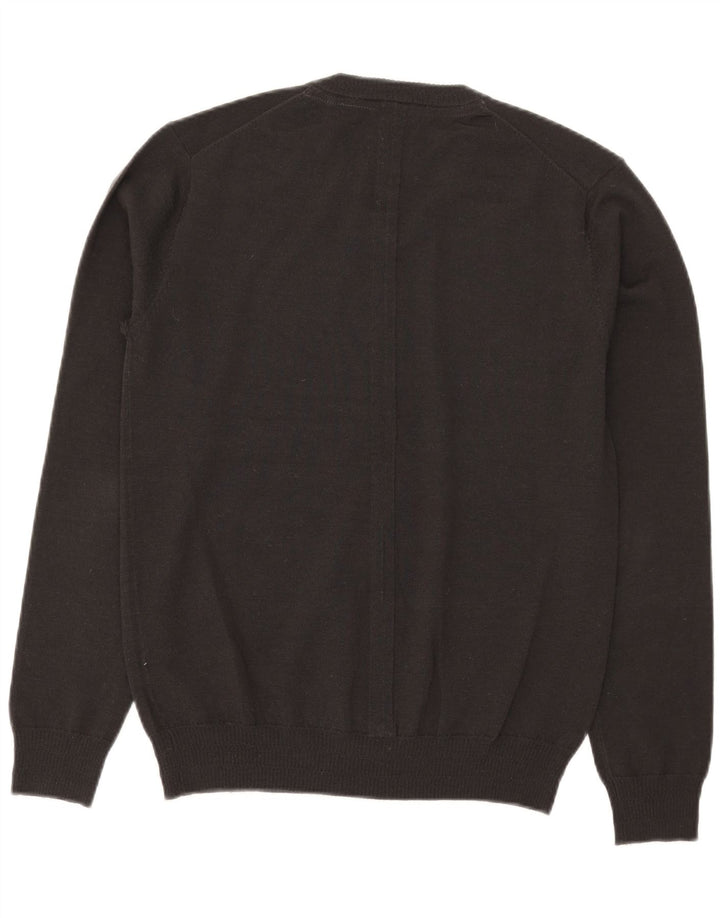 Guess Herren-Pullover mit V-Ausschnitt, mittelgraues Acryl