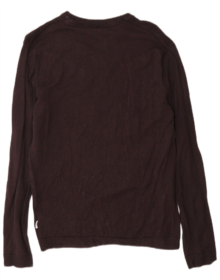 Jack & Jones Herren Core Regular Fit U-Boot-Ausschnitt-Pullover, mittleres Burgunderrot