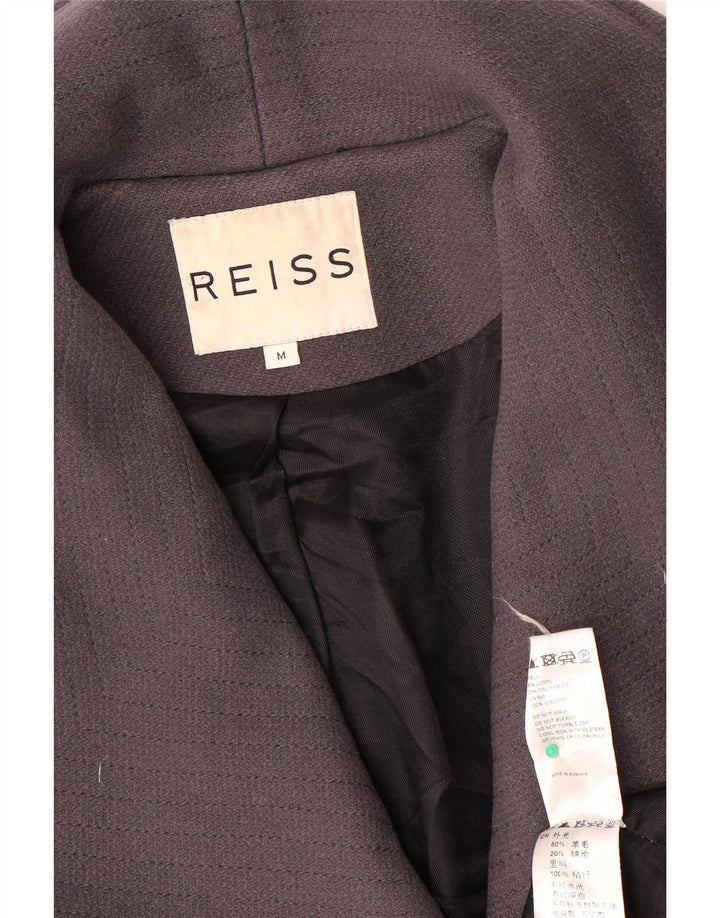 Reiss Damenmantel UK 14 Mittelgraue Wolle