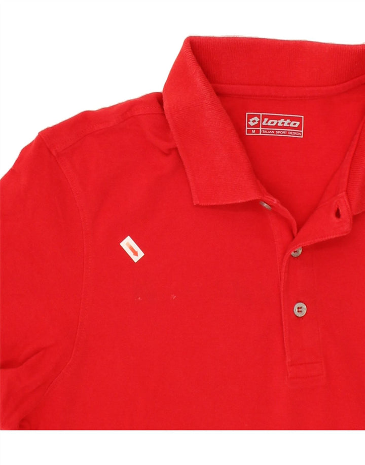LOTTO Mens Polo Shirt Medium Red Cotton Vintage Lotto and Second-Hand Lotto from Messina Hembry 