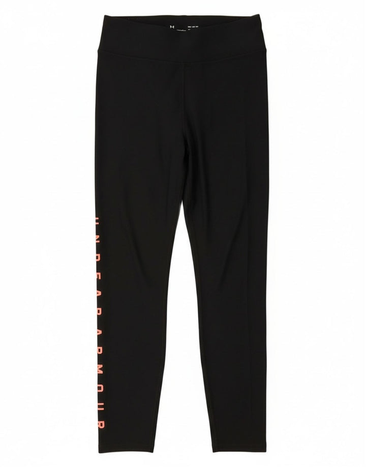 Under Armour Womens Graphic Leggings UK 12 Mittelschwarzes Polyester