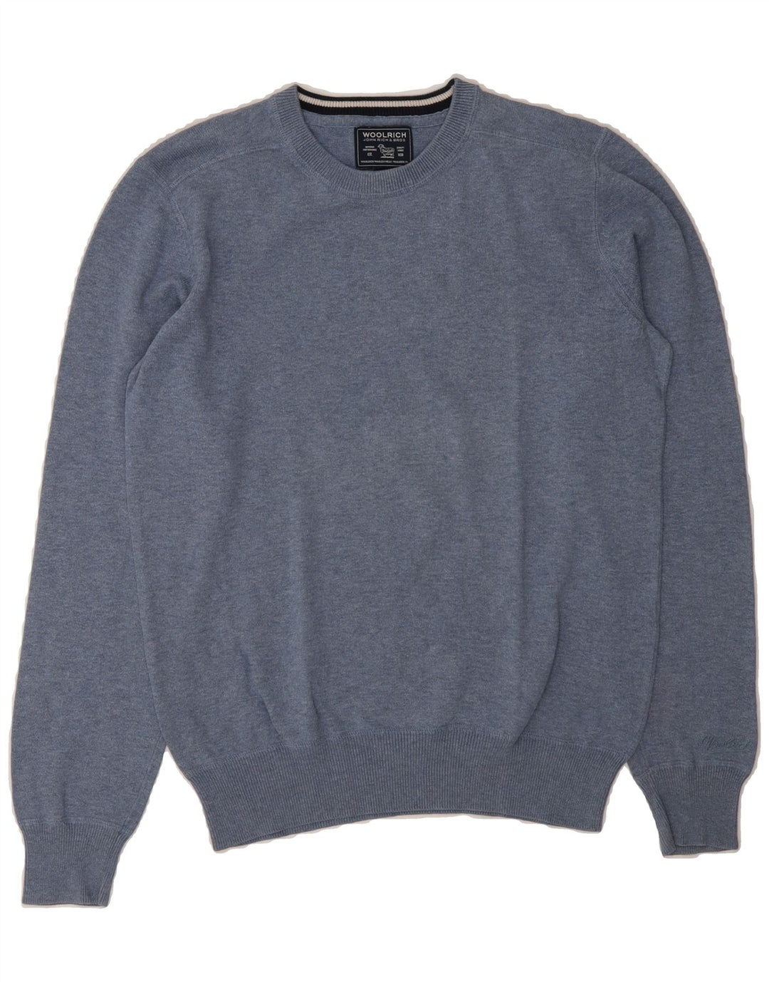 WOOLRICH Mens Crew Neck Jumper Sweater XS Blue Vintage Woolrich and Second-Hand Woolrich from Messina Hembry 