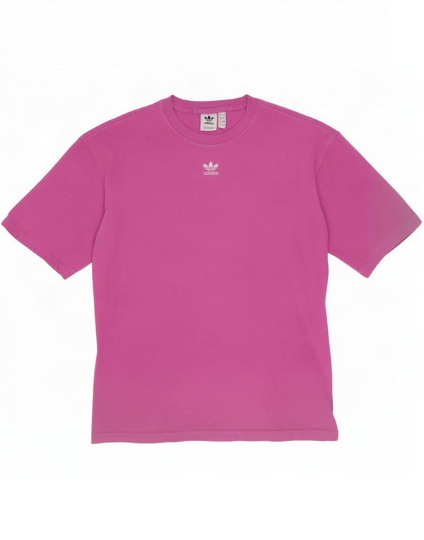 Adidas Damen Übergroßes T-Shirt Top UK 4/6 XS Lila Baumwolle