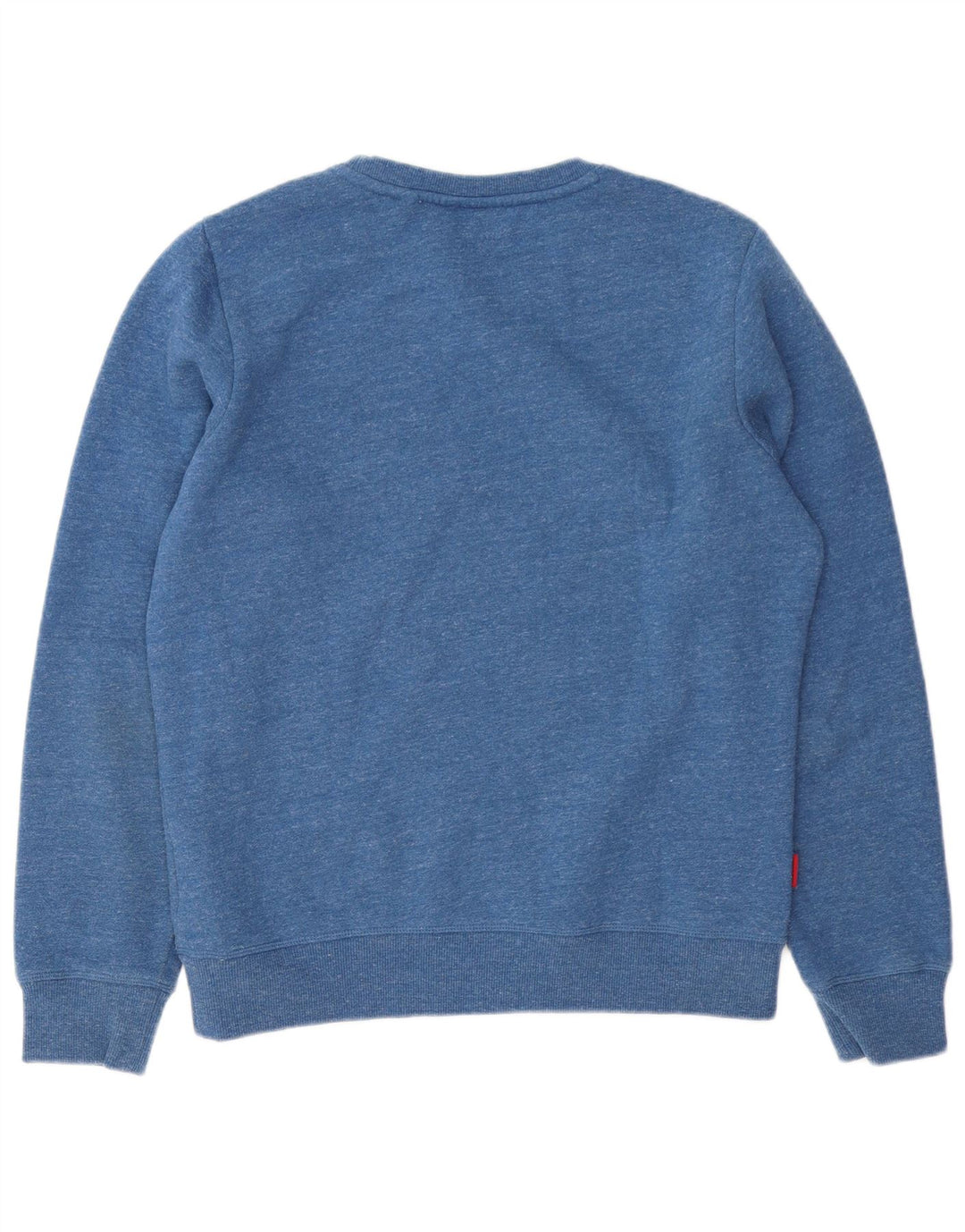 Superdry Herren-Sweatshirt-Pullover, große, blau gefleckte Baumwolle