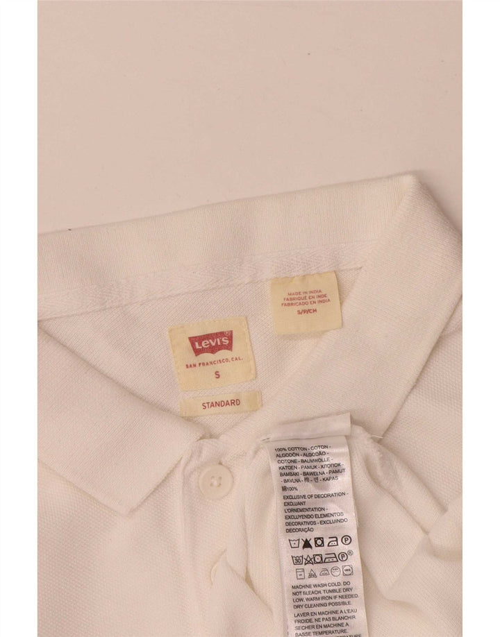 Levi's Herren-Standard-Poloshirt, Größe S, weiße Baumwolle