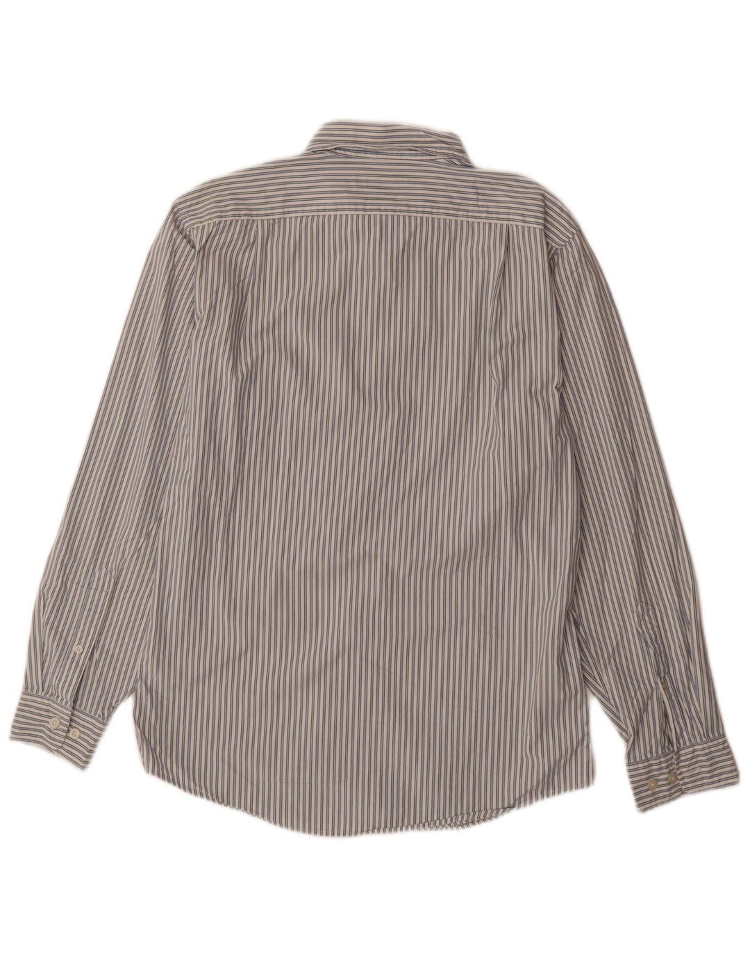 EDDIE BAUER Herren-Hemd mit klassischer Passform, kleine blaue Nadelstreifen-Baumwolle