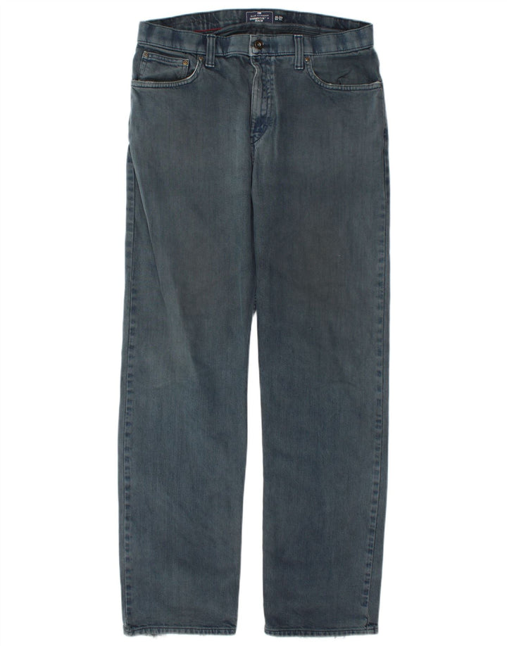 Marks & Spencer Herren Blue Harbor Straight Jeans W34 L33 Blaue Baumwolle