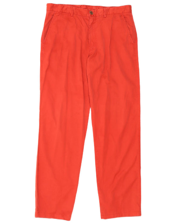 Gerade Chino-Hose für Herren von Avirex, W36, L32, rote Baumwolle