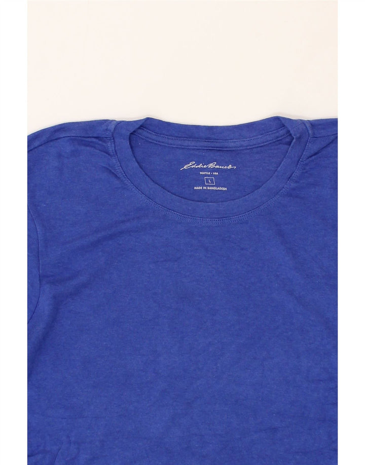 EDDIE BAUER Womens Top Long Sleeve UK 14 Large Blue Cotton Vintage Eddie Bauer and Second-Hand Eddie Bauer from Messina Hembry 