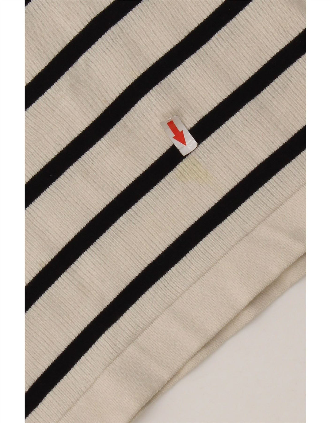 Massimo Dutti Herren-Poloshirt aus mittelweiß gestreifter Baumwolle