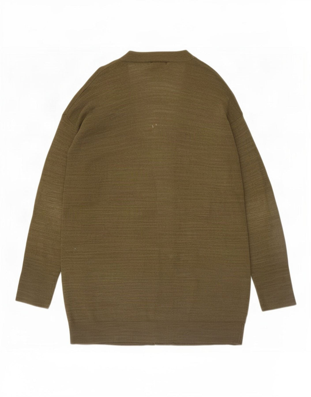 Massimo Dutti Damen Longline Open Cardigan Pullover UK 14 Medium Khaki