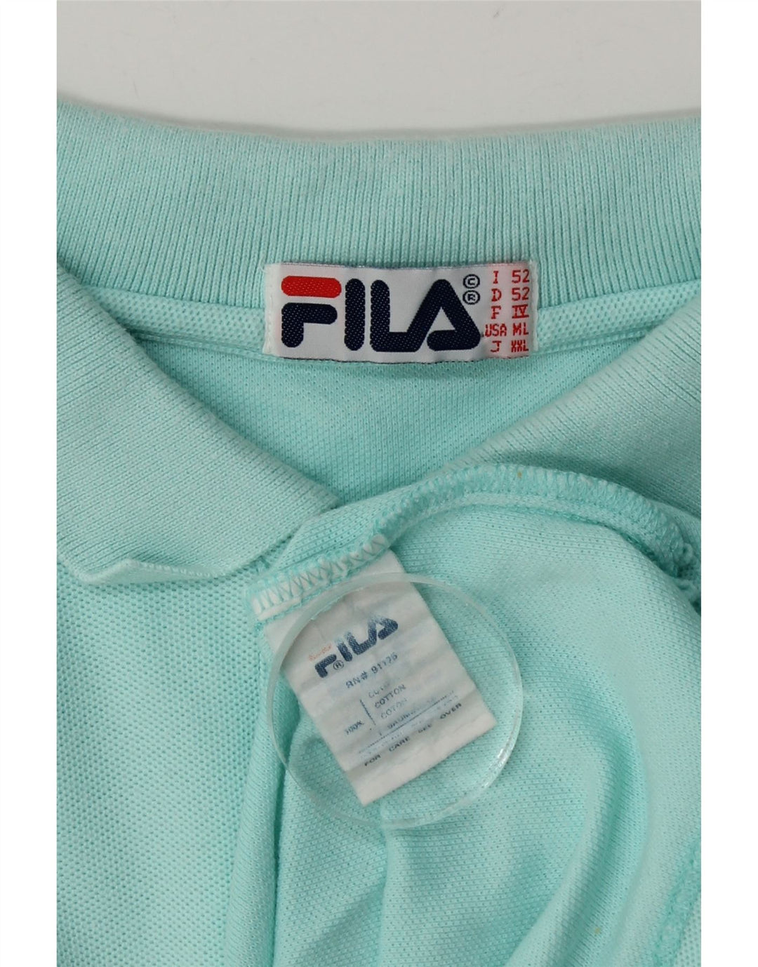 Fila Herren Poloshirt IT 52 Große blaue Baumwolle