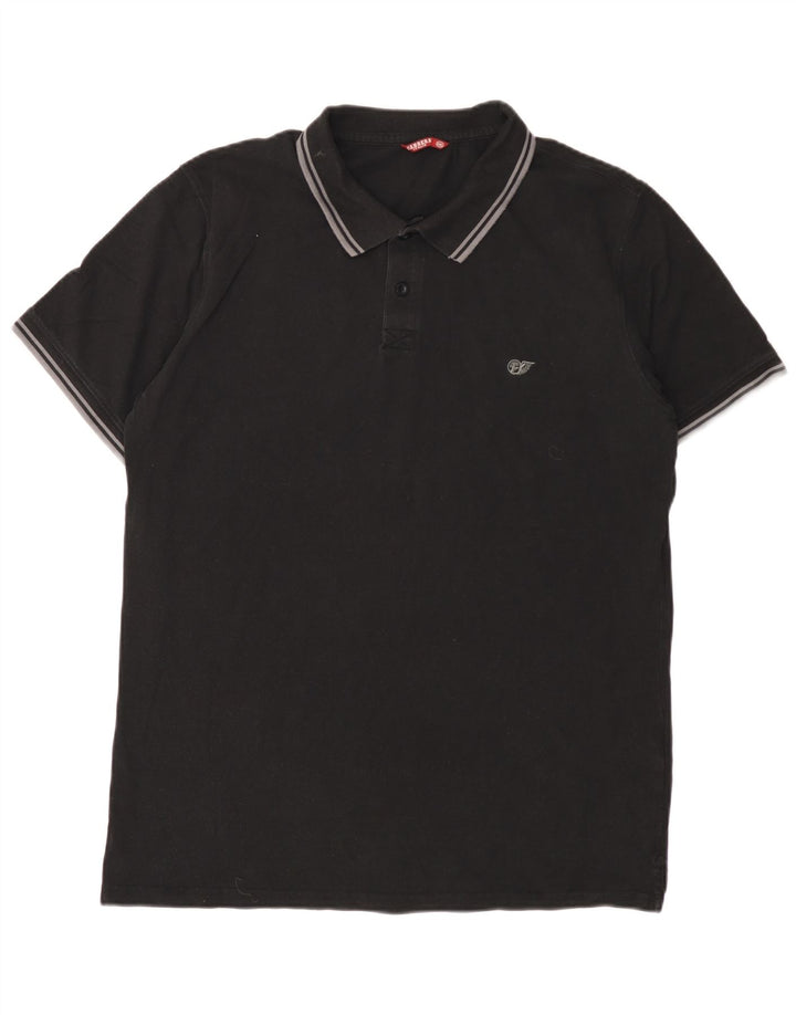 Carrera Herren Poloshirt 2XL Schwarz Baumwolle