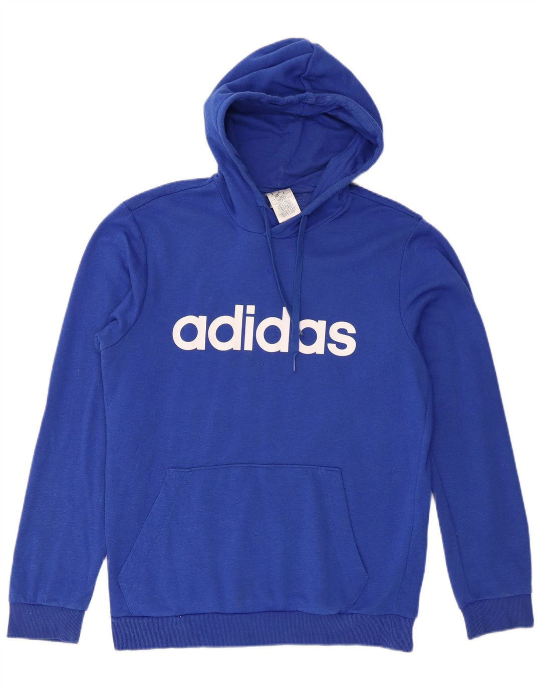 Adidas Herren Graphic Hoodie Pullover mittelblaue Baumwolle