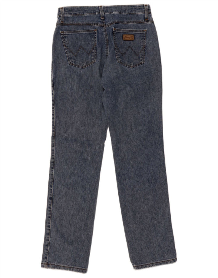 WRANGLER Damen Straight Jeans W28 L28 Blaue Baumwolle