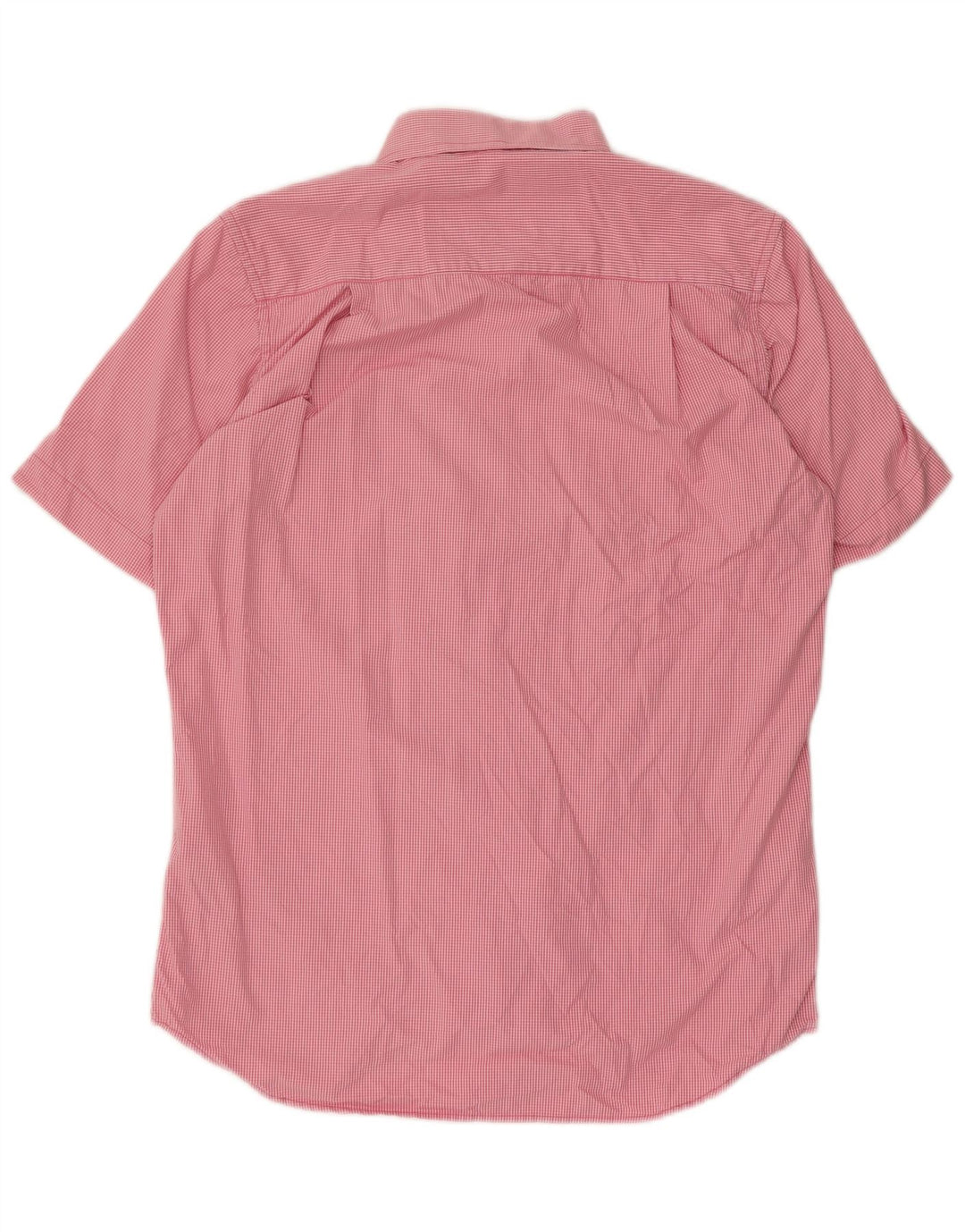 Superdry Herren-Kurzarmhemd, groß, rosa kariert, Baumwolle