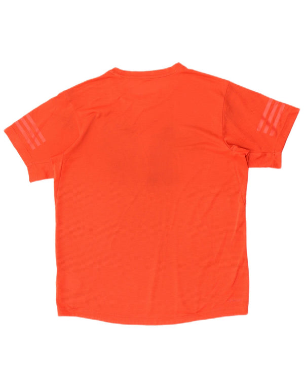 Adidas Herren Climacool T-Shirt Top Mittelrotes Polyester
