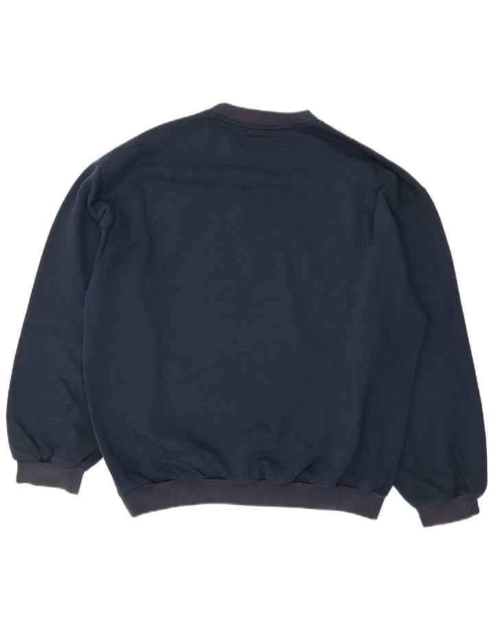 Diadora Herren-Sweatshirt mit Grafik, lockerer Passform, mittleres Marineblau