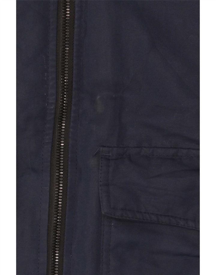 Jack & Jones Wattierter Jungenmantel mit Kapuze, 13–14 Jahre, Marineblau, Polyester