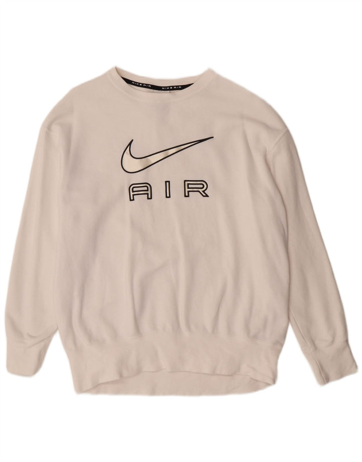 NIKE Herren-Sweatshirt mit lockerer Passform, Grafik, XS, weiße Baumwolle
