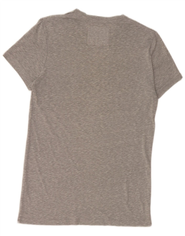 Jack Wills Herren-T-Shirt-Oberteil, klein, grau gesprenkelte Baumwolle