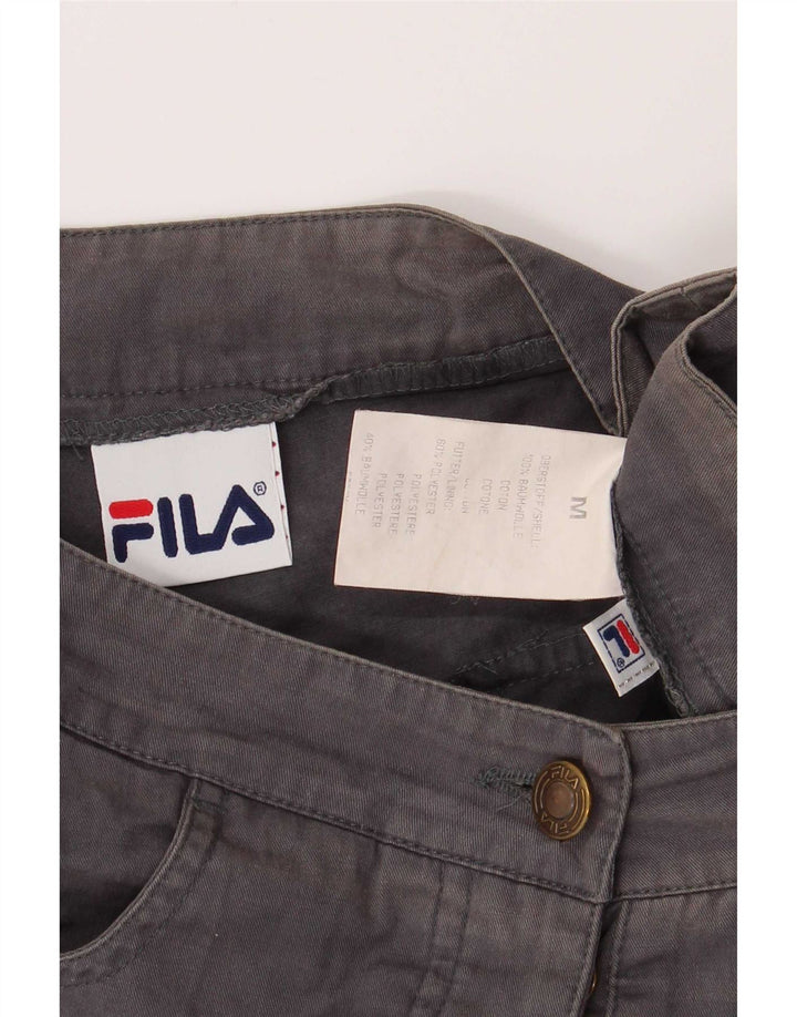 Fila Damen Cargoshorts Medium W28 Graue Baumwolle