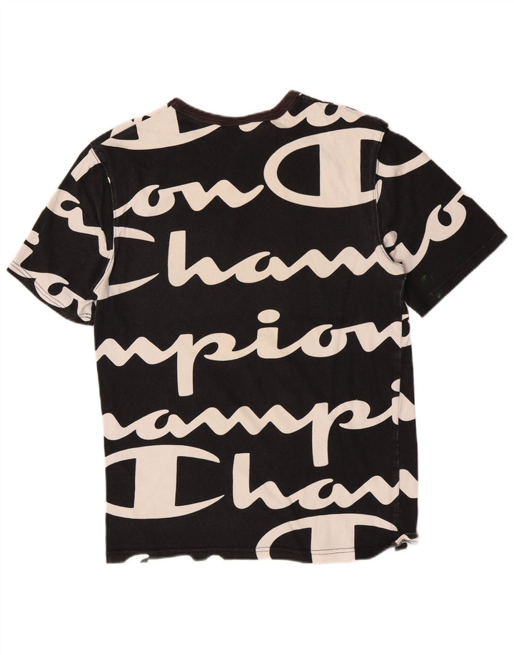 Champion Herren-T-Shirt mit Grafik, Größe S, Schwarz, Baumwolle
