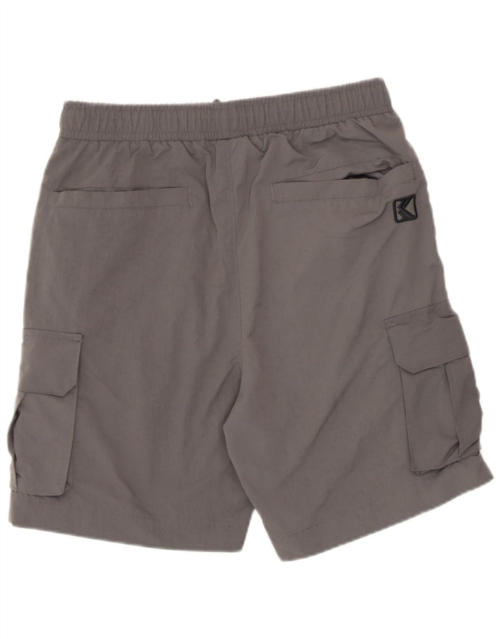 Karl Kani Herren Cargo-Shorts, Größe S, Grau, Polyamid