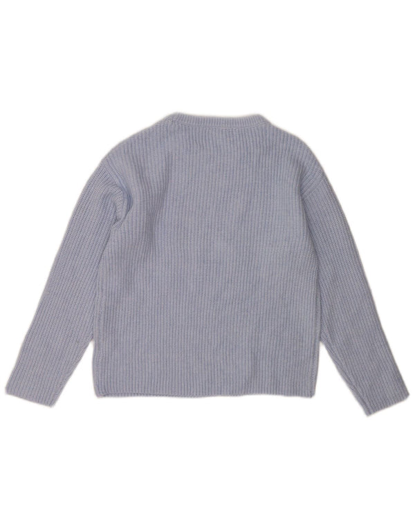 Marks & Spencer Damen-Pullover mit U-Boot-Ausschnitt, Gr. 10, Größe S, Blau, Polyester