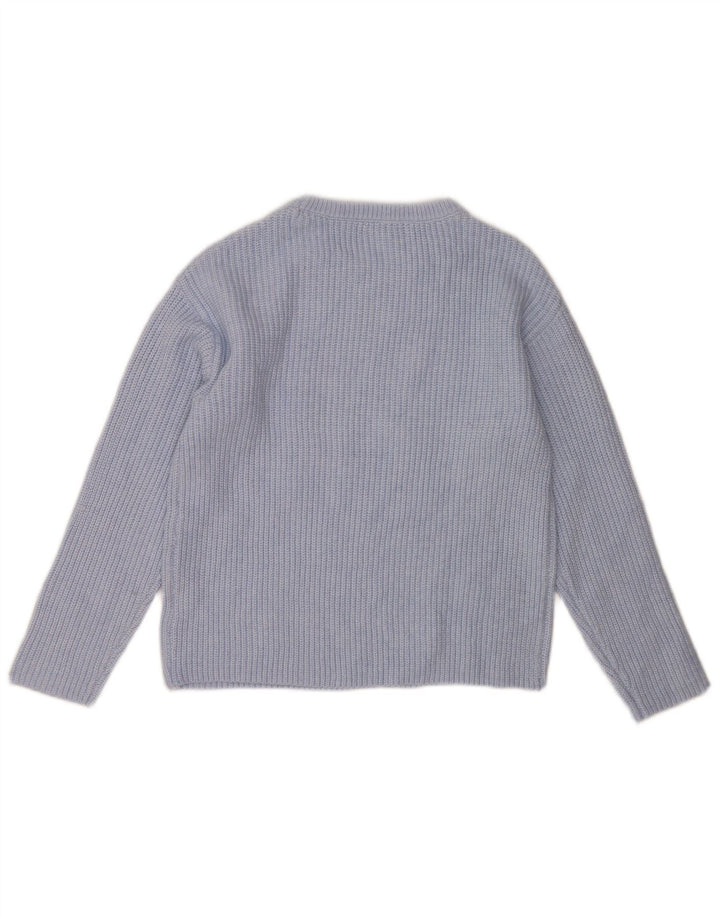 Marks & Spencer Damen-Pullover mit U-Boot-Ausschnitt, Gr. 10, Größe S, Blau, Polyester