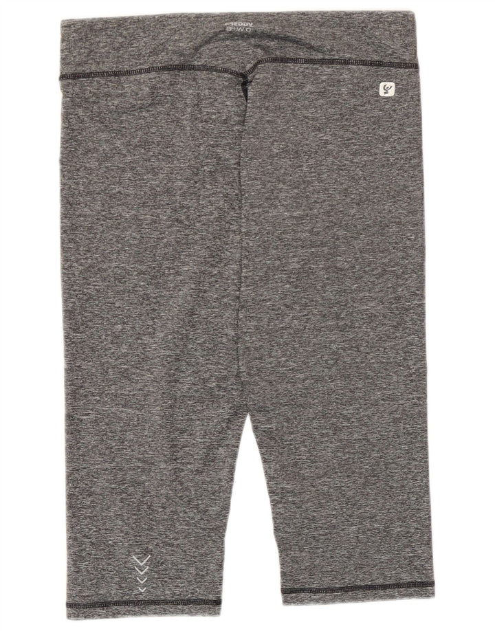 Freddy Capri-Trainingshose für Damen, UK 14, Größe L, grau geflecktes Polyester
