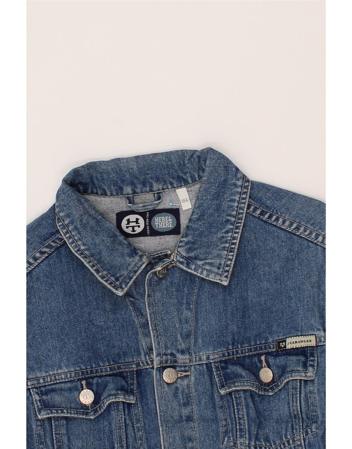 HERE & THERE  Boys Denim Jacket 13-14 Years Blue Cotton Vintage Here & There and Second-Hand Here & There from Messina Hembry 