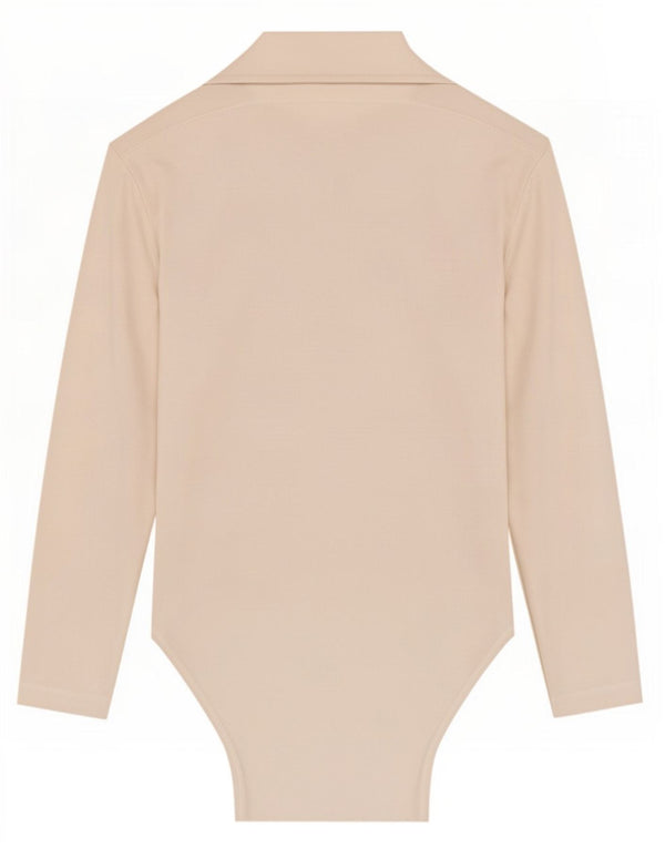 Langärmliger Damen-Body von Zara, UK-Größe 44, Größe L, weiße Baumwolle