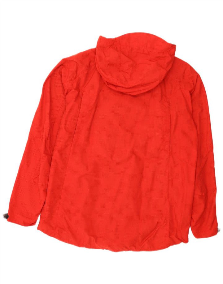 Nike Herren-Regenjacke mit Kapuze, UK 42/44, großes rotes geometrisches Nylon