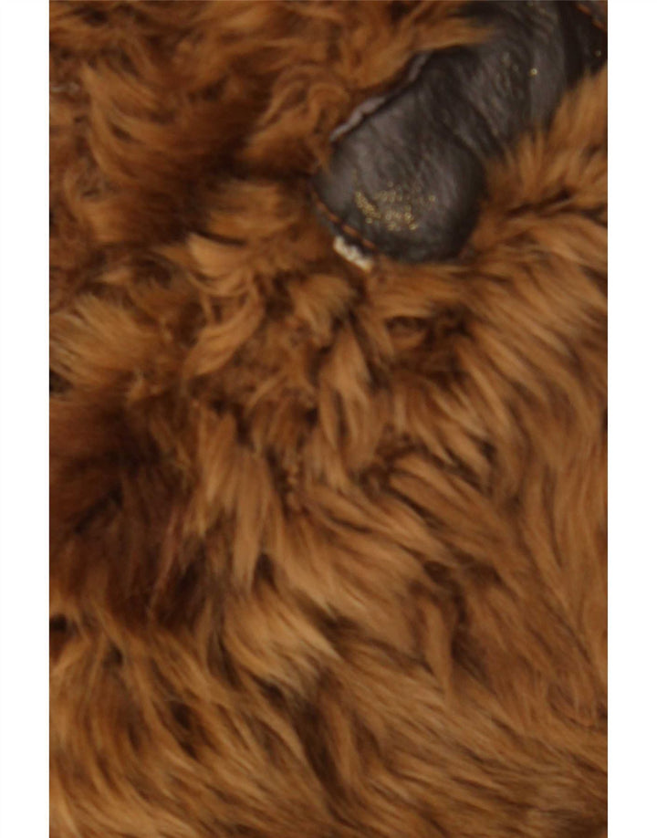 Vintage Herren Shearling Jacke IT 52 XL Braun
