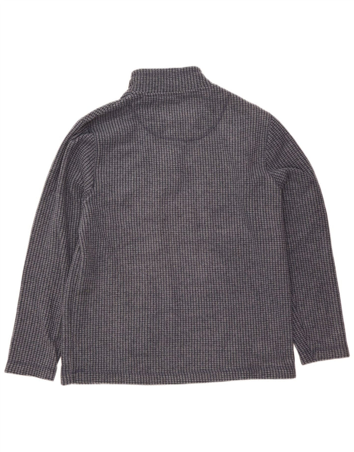 Weird Fish Herren-Fleecepullover mit Reißverschluss am Hals, XL, Marineblau, Polyester