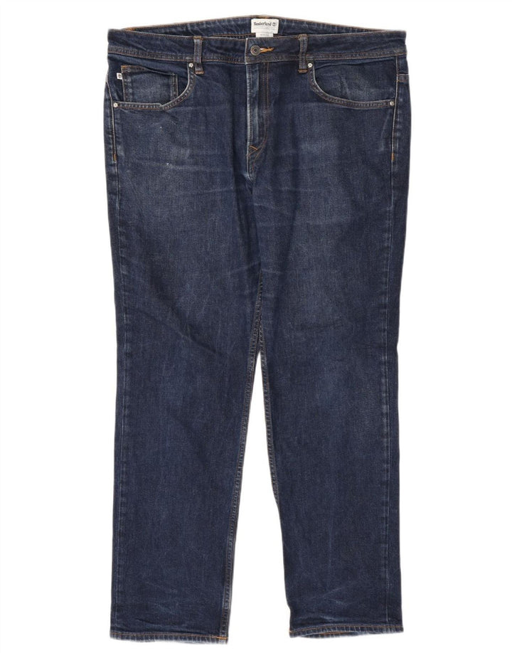 Timberland Herren Straight Jeans W38 L32 Marineblaue Baumwolle