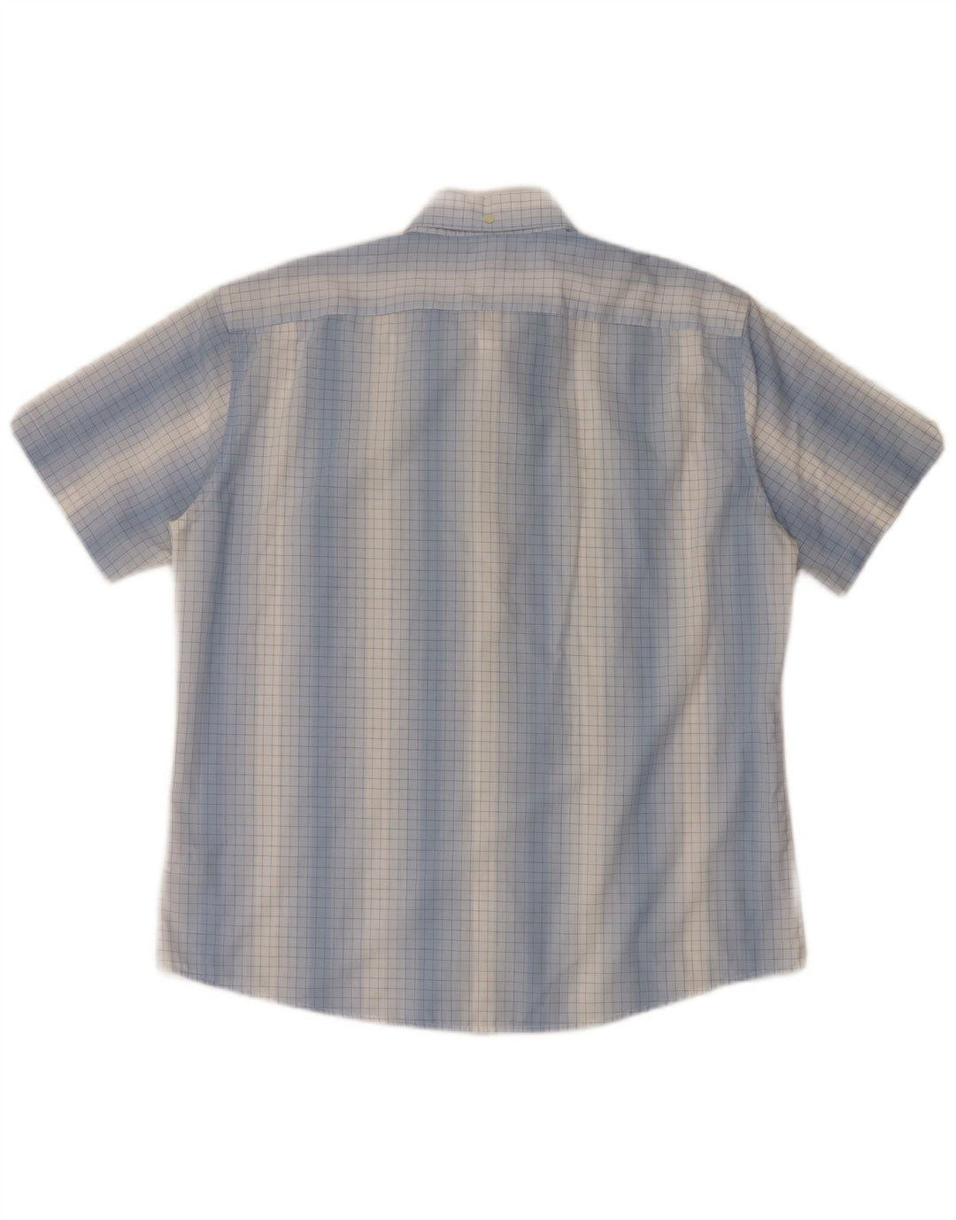 Ben Sherman Herren Kurzarmhemd 4XL Blau Gingham Baumwolle