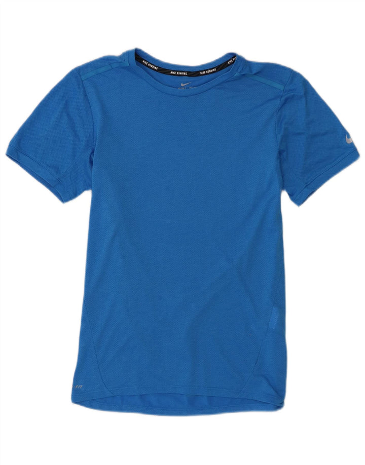 Nike Herren Dri Fit T-Shirt Top Small Blau Polyester