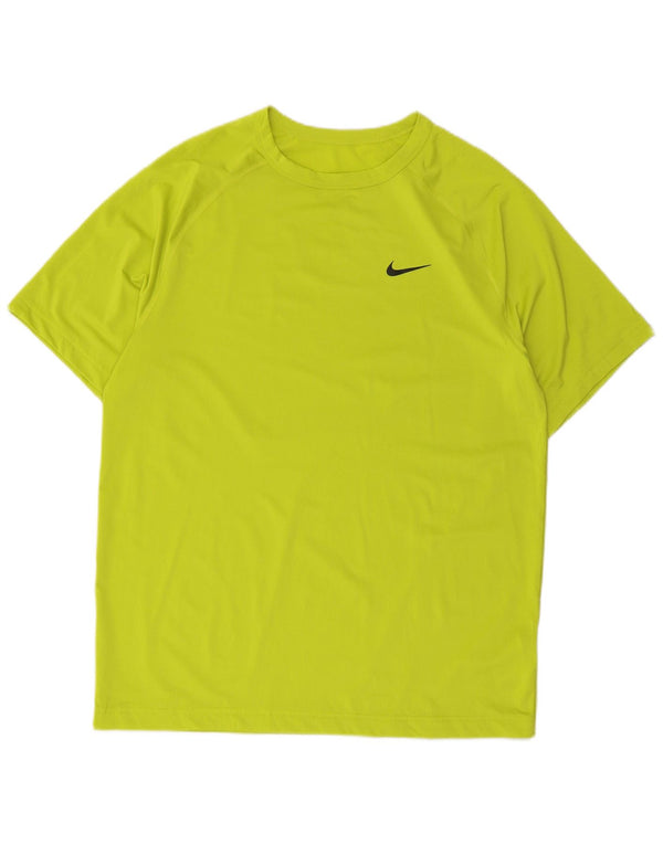 Nike Herren Dri Fit T-Shirt Top Mittelgrünes Polyester