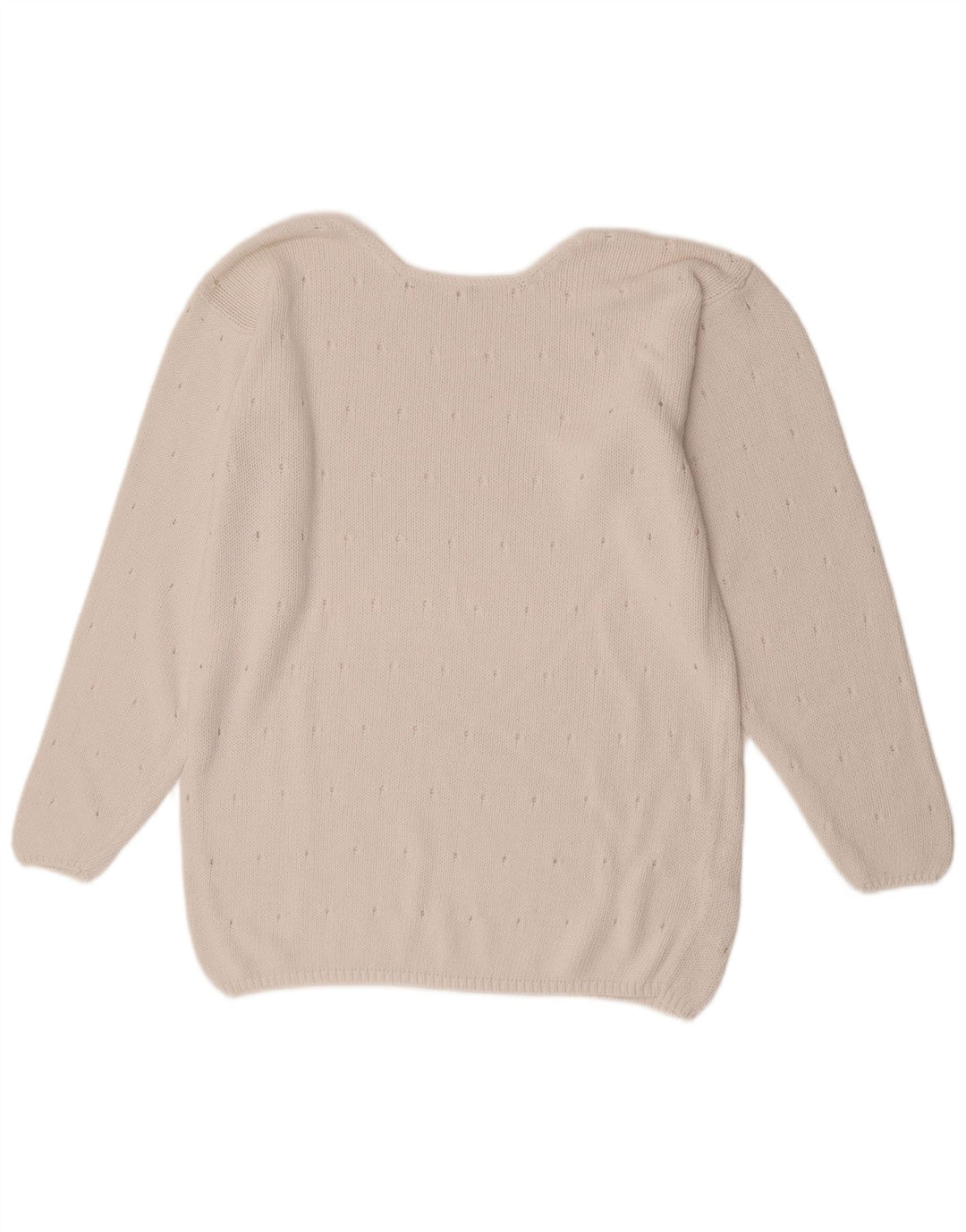 Vintage Damen Pullover mit U-Boot-Ausschnitt UK 18 XL Weiß