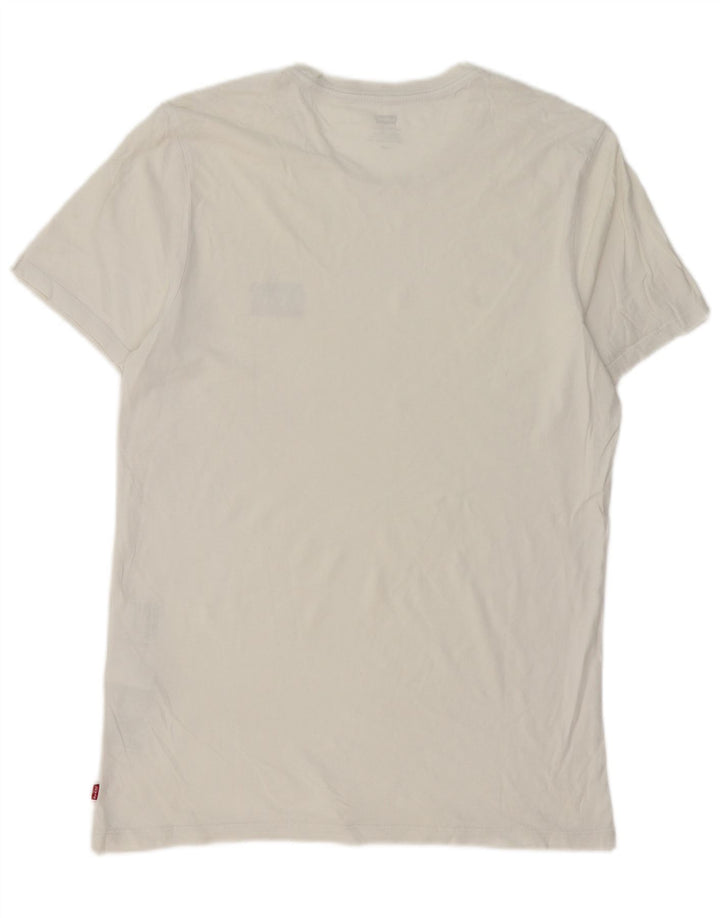 Levi's Herren-T-Shirt-Oberteil, groß, aus weißer Baumwolle