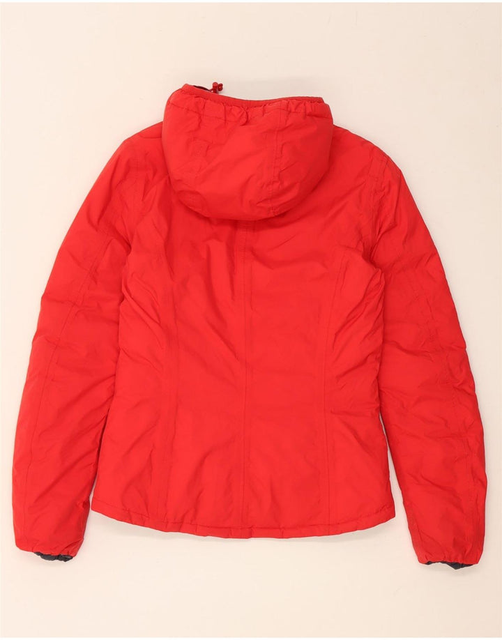 K-Way Damen Kapuzenjacke, wendbar, wattiert, Gr. 10, Marineblau