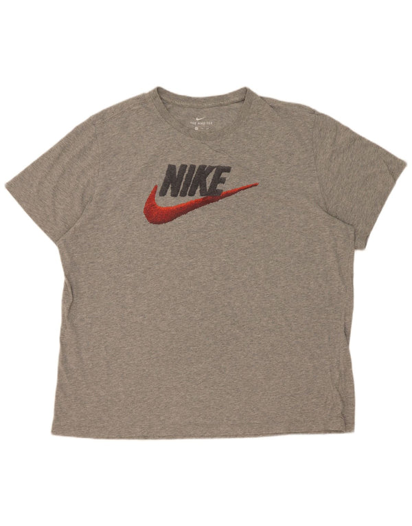 Nike Herren Grafik T-Shirt Top 2XL Grau meliert
