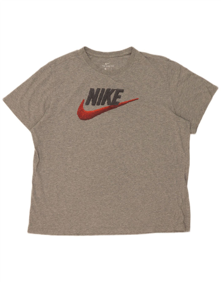 Nike Herren Grafik T-Shirt Top 2XL Grau meliert