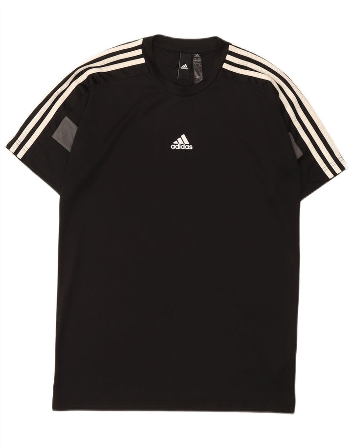 Adidas Herren Aeroready T-Shirt Top Small Schwarz Colourblock Polyester